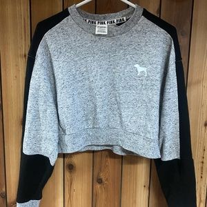 cropped pink long sleeve